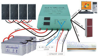 خارج الشبكة - نظام الطاقة الشمسية الكهربائية / النظام الشمسي البيت مع بطاريات 48V 20A العاكس