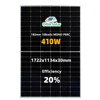 شراء الألواح الشمسية الكهروضوئية أحادية اللون الأسود بالكامل 9bb PV للنظام الشمسي المنزلي online manufacture