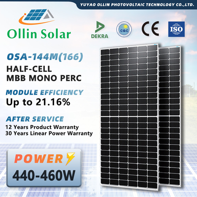 شراء OLLIN الألواح الشمسية نصف الخلايا الشمسية 445W 450W 455W 460W لوحة الطاقة الشمسية online manufacture